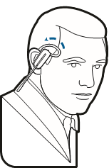 Uw headset positioneren stap 1