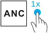 ANC-modus (Active Noise Cancellation) / Transparantiemodus