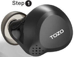 Hoe u uw TOZO-oordopjes draagt Stap 2