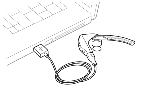 Laad uw headset op Stap 2