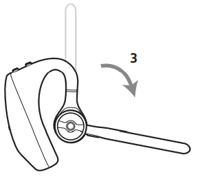Om de headset aan uw andere oor te dragen Stap 2