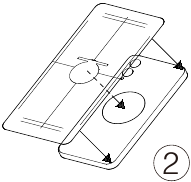 De magnetische ringhouder in het midden van de mobiele telefoon bevestigen stap 2