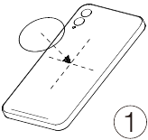 De magnetische ringhouder in het midden van de mobiele telefoon bevestigen stap 1