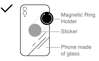 De magnetische ringhouder gebruiken stap 1