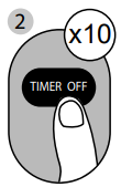 TIMER UIT-functie Stap 2