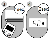 TIMER UIT-functie Stap 3