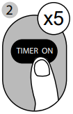 TIMER AAN-functie Stap 2