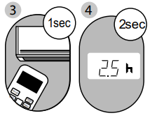 TIMER AAN-functie Stap 3