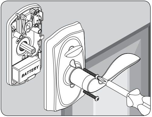 De batterij vervangen FE595 stap 1