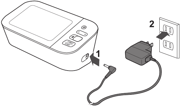 De AC-adapter gebruiken