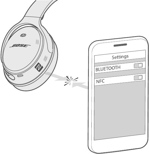 Verbinding maken via NFC op uw mobiele apparaat