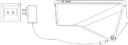 De Lenovo Smart Display aansluiten om hem in te schakelen