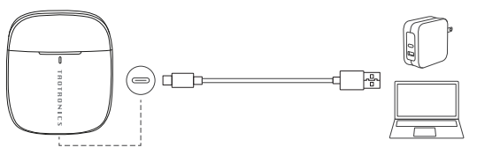 De oplaadcase opladen