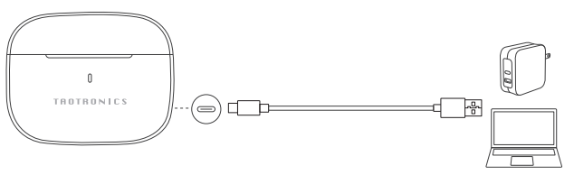 De oplaadcase opladen