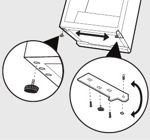 Instructies voor het verwijderen en omkeren van de deur voor Model FFPS3133UU Stap 4