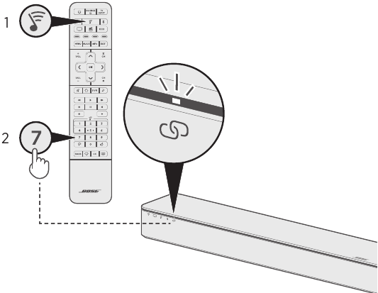 De soundbar koppelen met een basmodule of surroundspeakers 