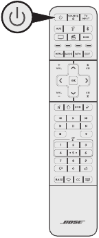 De soundbar inschakelen