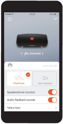Stemassistent - Stap 1 - Tik op "Voice Assistant" in de JBL Connect-app