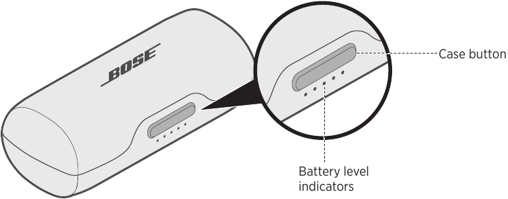 Het batterijniveau van de case controleren