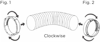 INSTALLATIE VAN DE AFVOERSLANG Fig. 1 - Fig. 2
