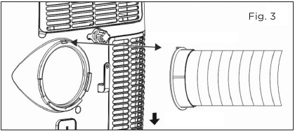 INSTALLATIE VAN DE AFVOERSLANG Fig. 3
