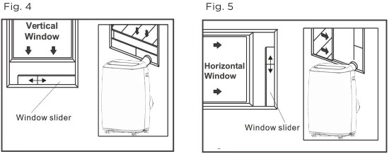 INSTALLATIE VAN DE AFVOERSLANG Fig. 4 - Fig. 5