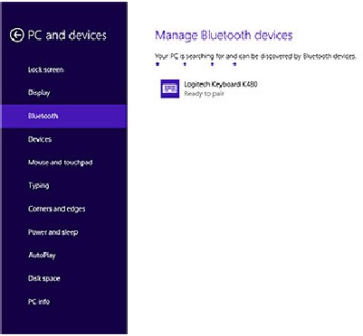 EERSTE INSTALLATIE HET TOETSENBORD KOPPELEN MET EEN APPARAAT Windows 8