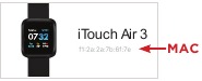 Zoek en selecteer iTouch Air 3 om te koppelen - Stap 1