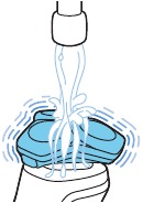 Het scheerapparaat reinigen met water Stap 1