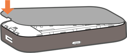 De batterij plaatsen/verwijderen Stap 2