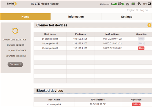 Uw mobiele hotspot beheren