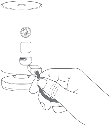 Steek de kabel in het stopcontact