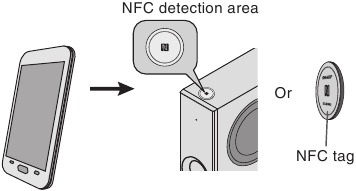 NFC-verbinding voor het afspelen van audio