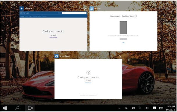 Multitasking operating interface
