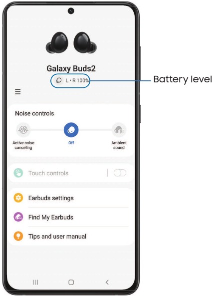 Batterijniveau - - Galaxy Wearable-app