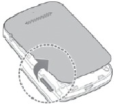 De batterij plaatsen Stap 1