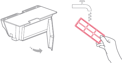 Routineonderhoud De filter reinigen Stap 3
