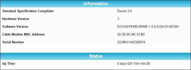 SB8200-productinformatiescherm