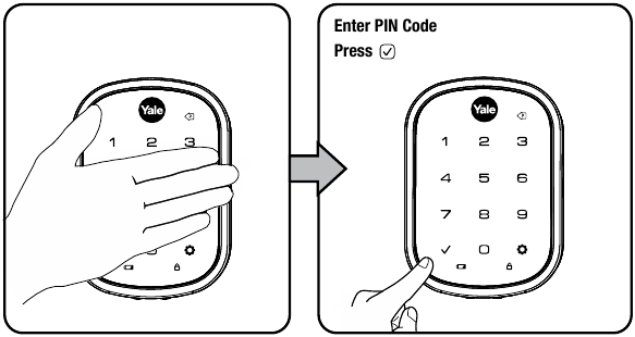 Deur ontgrendelen met PIN Code