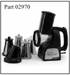 Presto&reg; Professionele SaladShooter&reg; elektrische snijmachine/rasp (onderdeel 02970)