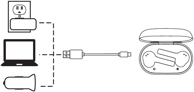 De oplaadcase opladen