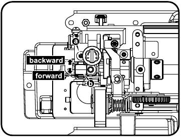 Naaldvalpositie afstellen