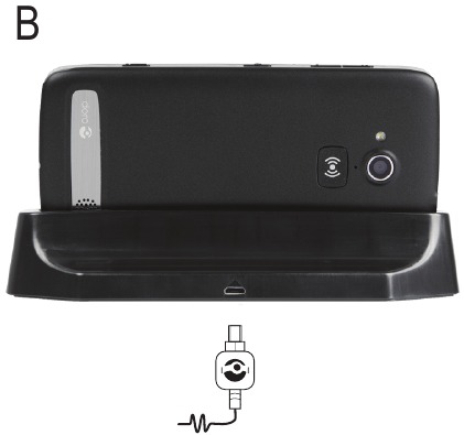 Laad de telefoon op stap 1B