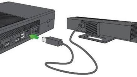 Sluit de console aan op een Kinect-sensor (optioneel)