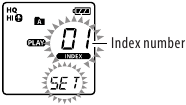 Een indexmarkering instellen
