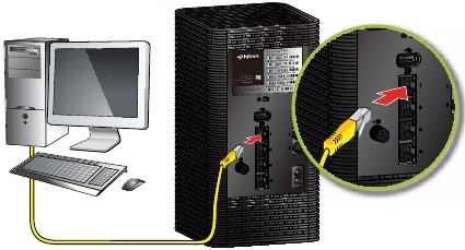 Verbind met een apparaat met Ethernet (optioneel)