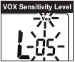 VOX-gevoeligheidsniveau