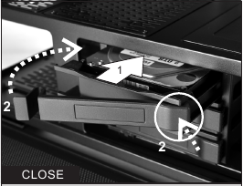2.5"SSD / 3.5"HDD installatie Stap 2