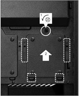 2.5"SSD installatie Stap 5