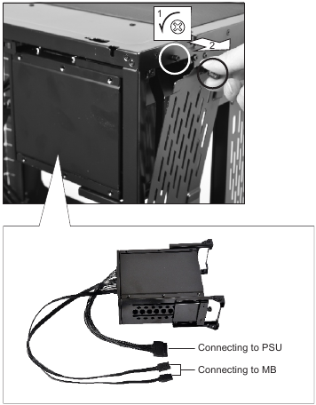 2.5" SSD / 3.5" HDD installatie Stap 1